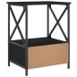 vidaXL Mesita de noche madera de ingeniería negra 50x41x65 cm vidaXL Mesita de noche madera de ingeniería negra 50x41x65 cm