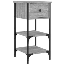 vidaXL Mesita de noche madera de ingeniería gris Sonoma 34x36x70 cm