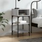 vidaXL Mesita de noche madera de ingeniería gris Sonoma 35x34,5x70 cm