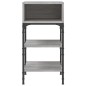 vidaXL Mesita de noche madera de ingeniería gris Sonoma 35x34,5x70 cm