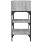 vidaXL Mesita de noche madera de ingeniería gris Sonoma 35x34,5x70 cm