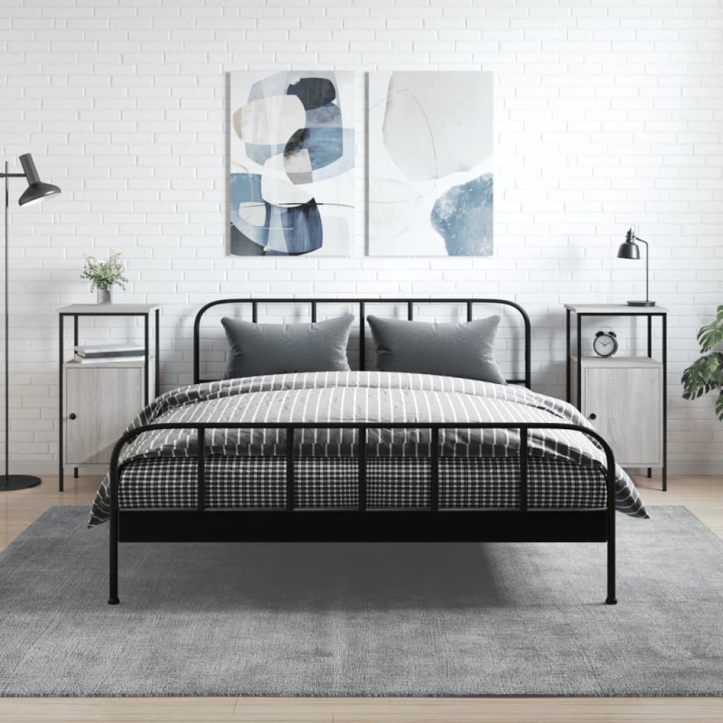 vidaXL Mesitas de noche 2 uds madera ingeniería gris Sonoma 41x31x80cm vidaXL Mesitas de noche 2 uds madera ingeniería gris Sonoma 41x31x80cm
