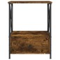 vidaXL Mesitas noche 2 uds madera ingeniería roble ahumado 50x41x65 cm