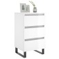 vidaXL Mesita de noche madera de ingeniería blanco brillo 40x35x69 cm vidaXL Mesita de noche madera de ingeniería blanco brillo 40x35x69 cm