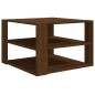 vidaXL Mesa de centro madera contrachapada roble marrón 60x60x40 cm