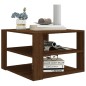 vidaXL Mesa de centro madera contrachapada roble marrón 60x60x40 cm