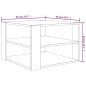 vidaXL Mesa de centro madera contrachapada roble marrón 60x60x40 cm