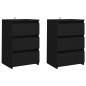 vidaXL Mesitas de noche 2 uds madera de ingeniería negro 40x35x62,5cm vidaXL Mesitas de noche 2 uds madera de ingeniería negro 40x35x62,5cm