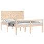 vidaXL Cama para personas mayores con cabecero madera maciza 160x200cm vidaXL Cama para personas mayores con cabecero madera maciza 160x200cm