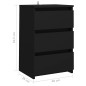 vidaXL Mesitas de noche 2 uds madera de ingeniería negro 40x35x62,5cm vidaXL Mesitas de noche 2 uds madera de ingeniería negro 40x35x62,5cm