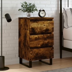 vidaXL Mesita de noche madera de ingeniería roble ahumado 40x35x69 cm