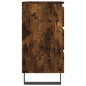 vidaXL Mesita de noche madera de ingeniería roble ahumado 40x35x69 cm vidaXL Mesita de noche madera de ingeniería roble ahumado 40x35x69 cm