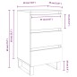 vidaXL Mesita de noche madera de ingeniería roble ahumado 40x35x69 cm vidaXL Mesita de noche madera de ingeniería roble ahumado 40x35x69 cm