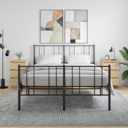 vidaXL Mesita noche 2 uds madera ingeniería roble Sonoma 40x35x69 cm