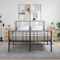 vidaXL Mesita noche 2 uds madera ingeniería roble Sonoma 40x35x69 cm