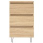 vidaXL Mesita noche 2 uds madera ingeniería roble Sonoma 40x35x69 cm