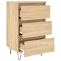 vidaXL Mesita noche 2 uds madera ingeniería roble Sonoma 40x35x69 cm