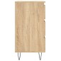 vidaXL Mesita noche 2 uds madera ingeniería roble Sonoma 40x35x69 cm