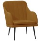 vidaXL Sillón de terciopelo marrón 63x76x80 cm vidaXL Sillón de terciopelo marrón 63x76x80 cm