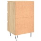 vidaXL Mesita noche 2 uds madera ingeniería roble Sonoma 40x35x69 cm