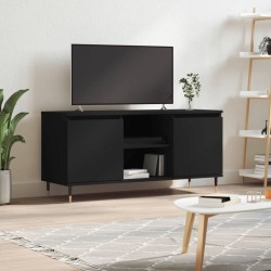 vidaXL Mueble de TV madera de ingeniería negro 104x35x50 cm