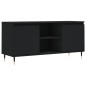 vidaXL Mueble de TV madera de ingeniería negro 104x35x50 cm vidaXL Mueble de TV madera de ingeniería negro 104x35x50 cm