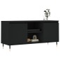 vidaXL Mueble de TV madera de ingeniería negro 104x35x50 cm vidaXL Mueble de TV madera de ingeniería negro 104x35x50 cm