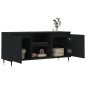 vidaXL Mueble de TV madera de ingeniería negro 104x35x50 cm vidaXL Mueble de TV madera de ingeniería negro 104x35x50 cm