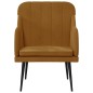 vidaXL Sillón de terciopelo marrón 63x76x80 cm vidaXL Sillón de terciopelo marrón 63x76x80 cm