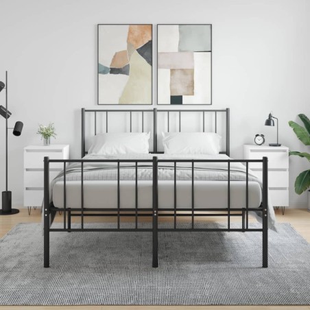 vidaXL Mesitas de noche 2 uds madera de ingeniería blanco 40x35x69 cm