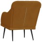 vidaXL Sillón de terciopelo marrón 63x76x80 cm vidaXL Sillón de terciopelo marrón 63x76x80 cm