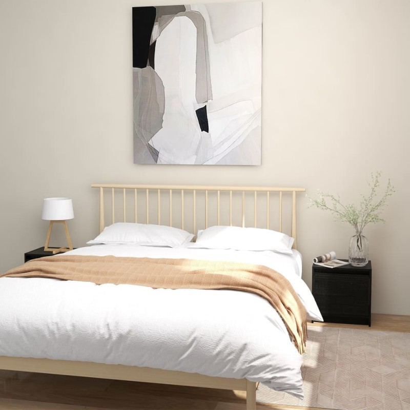 vidaXL Mesitas de noche 2 uds madera maciza pino negro 40x30,5x40 cm vidaXL Mesitas de noche 2 uds madera maciza pino negro 40x30,5x40 cm