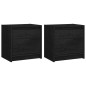 vidaXL Mesitas de noche 2 uds madera maciza pino negro 40x30,5x40 cm vidaXL Mesitas de noche 2 uds madera maciza pino negro 40x30,5x40 cm