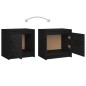 vidaXL Mesitas de noche 2 uds madera maciza pino negro 40x30,5x40 cm vidaXL Mesitas de noche 2 uds madera maciza pino negro 40x30,5x40 cm
