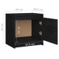 vidaXL Mesitas de noche 2 uds madera maciza pino negro 40x30,5x40 cm vidaXL Mesitas de noche 2 uds madera maciza pino negro 40x30,5x40 cm