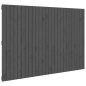 vidaXL Cabecero de cama de pared madera maciza pino gris 166x3x110 cm