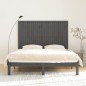 vidaXL Cabecero de cama de pared madera maciza pino gris 166x3x110 cm