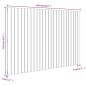 vidaXL Cabecero de cama de pared madera maciza pino gris 166x3x110 cm