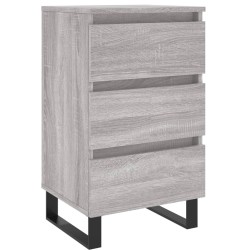 vidaXL Mesita de noche madera de ingeniería gris Sonoma 40x35x69 cm