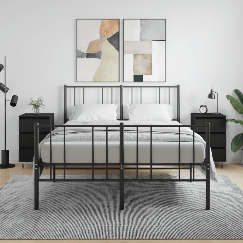 vidaXL Mesitas de noche 2 uds madera de ingeniería negro 40x35x69 cm vidaXL Mesitas de noche 2 uds madera de ingeniería negro 40x35x69 cm