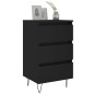 vidaXL Mesitas de noche 2 uds madera de ingeniería negro 40x35x69 cm vidaXL Mesitas de noche 2 uds madera de ingeniería negro 40x35x69 cm