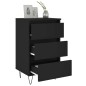 vidaXL Mesitas de noche 2 uds madera de ingeniería negro 40x35x69 cm vidaXL Mesitas de noche 2 uds madera de ingeniería negro 40x35x69 cm