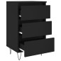 vidaXL Mesitas de noche 2 uds madera de ingeniería negro 40x35x69 cm vidaXL Mesitas de noche 2 uds madera de ingeniería negro 40x35x69 cm