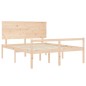 vidaXL Cama para personas mayores con cabecero madera maciza 160x200cm vidaXL Cama para personas mayores con cabecero madera maciza 160x200cm