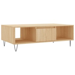vidaXL Mesa de centro madera de ingeniería roble Sonoma 104x60x35 cm