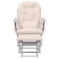 vidaXL Sillón de lactancia con taburete tela gris claro vidaXL Sillón de lactancia con taburete tela gris claro