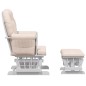 vidaXL Sillón de lactancia con taburete tela gris claro vidaXL Sillón de lactancia con taburete tela gris claro