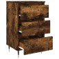 vidaXL Mesitas noche 2 uds madera ingeniería roble ahumado 40x35x69 cm vidaXL Mesitas noche 2 uds madera ingeniería roble ahumado 40x35x69 cm