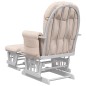vidaXL Sillón de lactancia con taburete tela gris claro vidaXL Sillón de lactancia con taburete tela gris claro