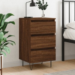 vidaXL Mesita de noche madera de ingeniería marrón roble 40x35x69 cm